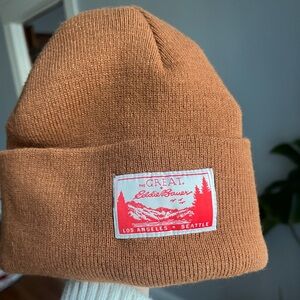 Eddie Bauer Brown Knit Hat